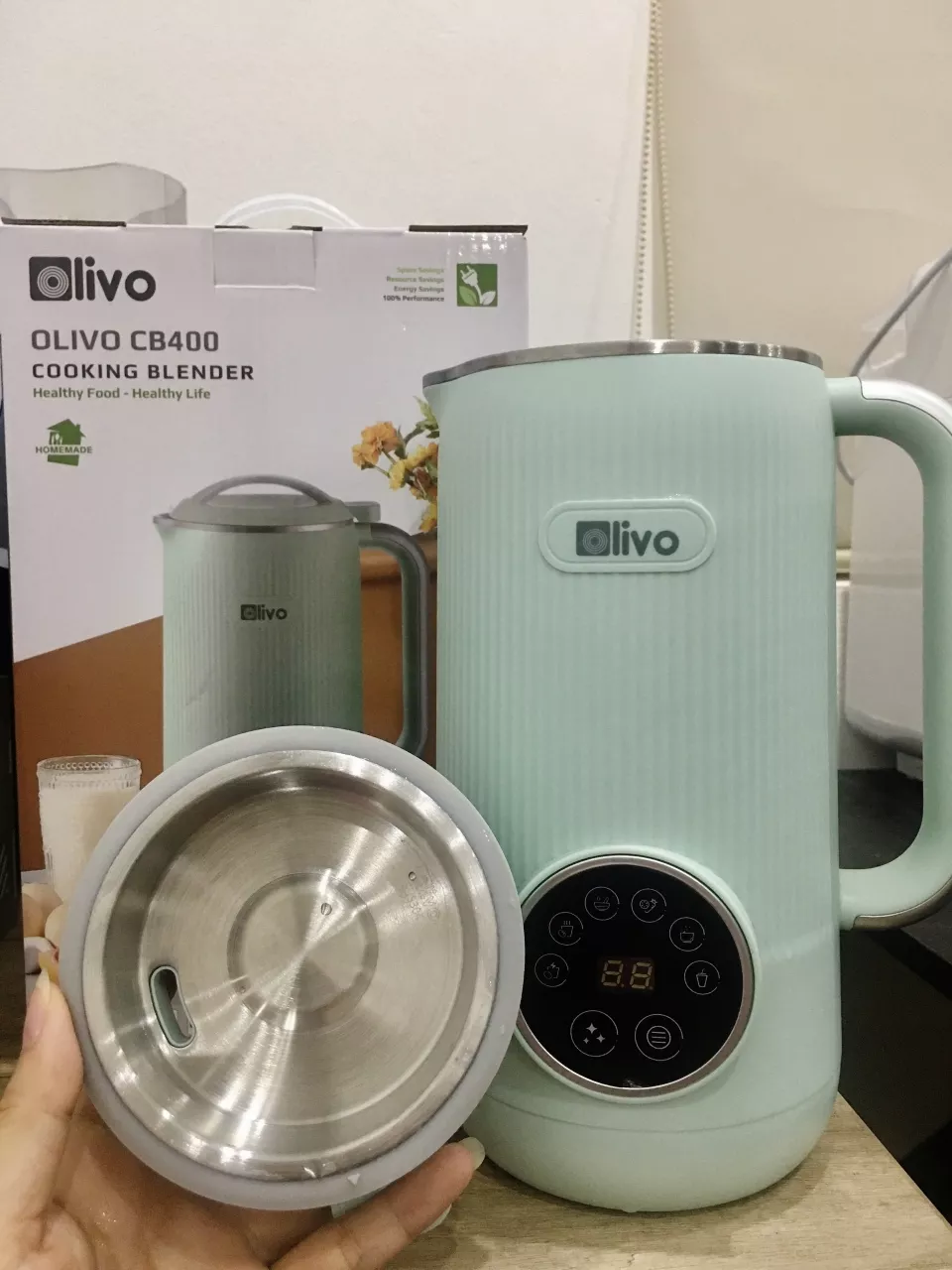 máy làm sữa hạt olivo cb400 pro có tốt không